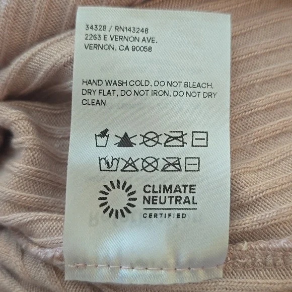 Reformation, Square Neck Ribbed Top, Dusty Pink, GUC, Women's M - Picture 11 of 12